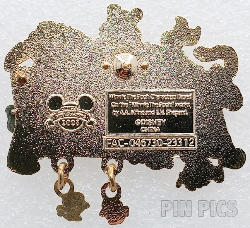 Pooh, Eeyore, Tigger and Piglet - The Many Adventure’s of Winnie the Pooh - Dangle - Tail Spins  pin collectible - Main Image 2