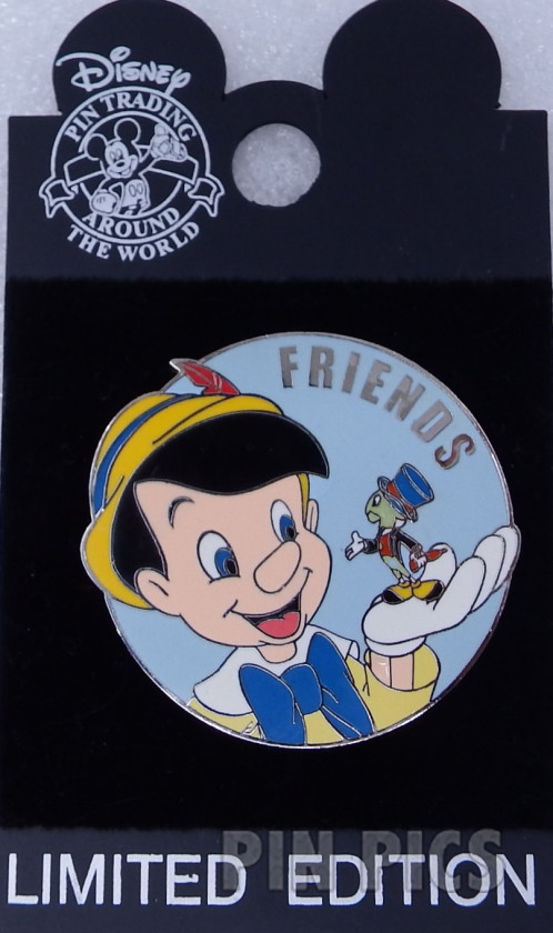 WDW - Pinocchio and Jiminy - Friends  pin collectible - Main Image 3