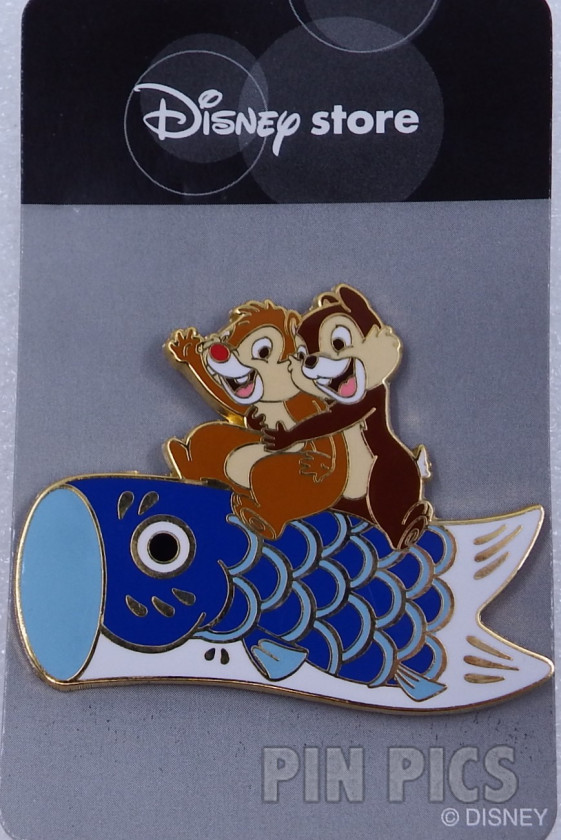 Japan - Chip and Dale - Riding a Carp Streamer - Boy’s Day 2003 - Koi Nobori - Tango no Sekku - JDS  pin collectible - Main Image 3