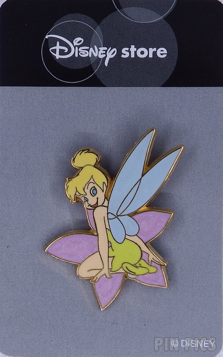 Japan - Tinker Bell - Sitting on a Pink Flower - JDS  pin collectible - Main Image 3