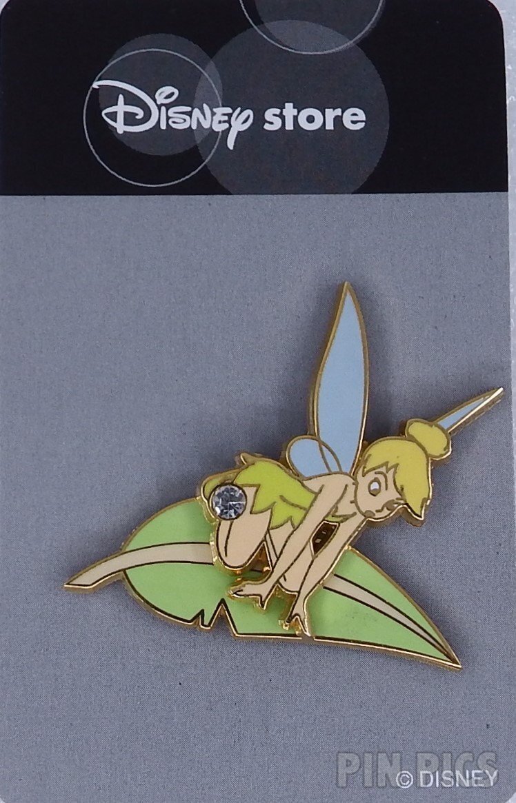 Japan - Tinker Bell - Kneeling on the Leaf - JDS  pin collectible - Main Image 3