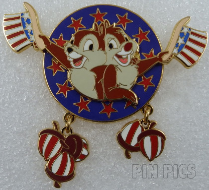 DLR - Jiminy Cricket Waving USA Flag - Mickey's All American Pin Trading Festival