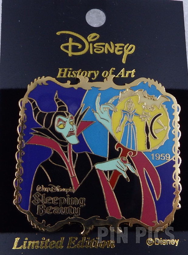 Japan - Maleficent and Aurora - Sleeping Beauty 1959 - History of Art 2003  pin collectible - Main Image 3