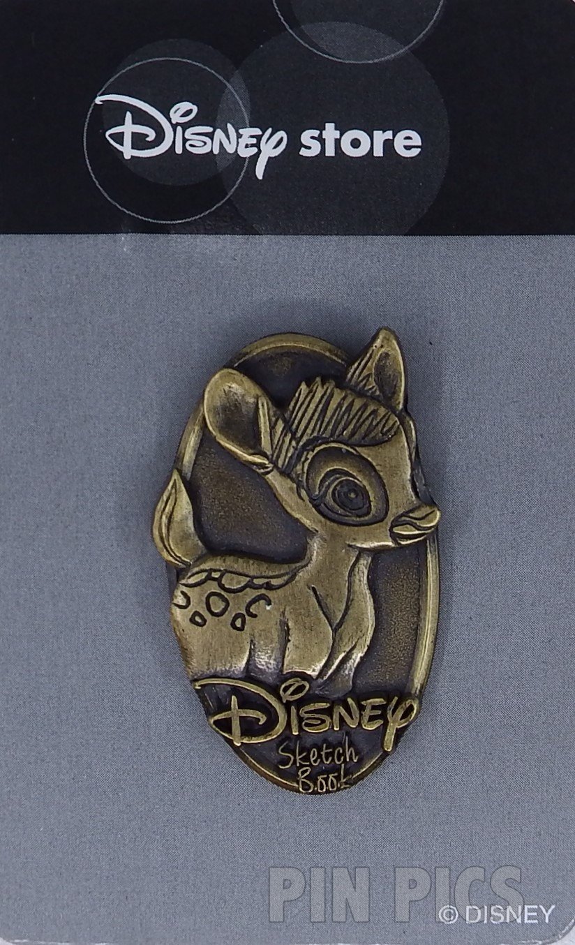 Japan - Bambi - Bronze Disney Sketch Book - JDS  pin collectible - Main Image 3