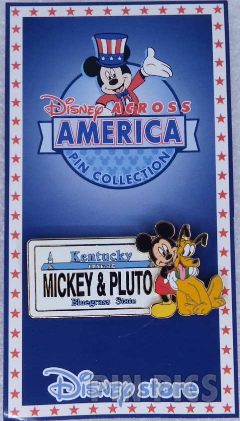 Japan - Mickey Mouse and Pluto - Kentucky - Disney Across America - JDS  pin collectible - Main Image 3