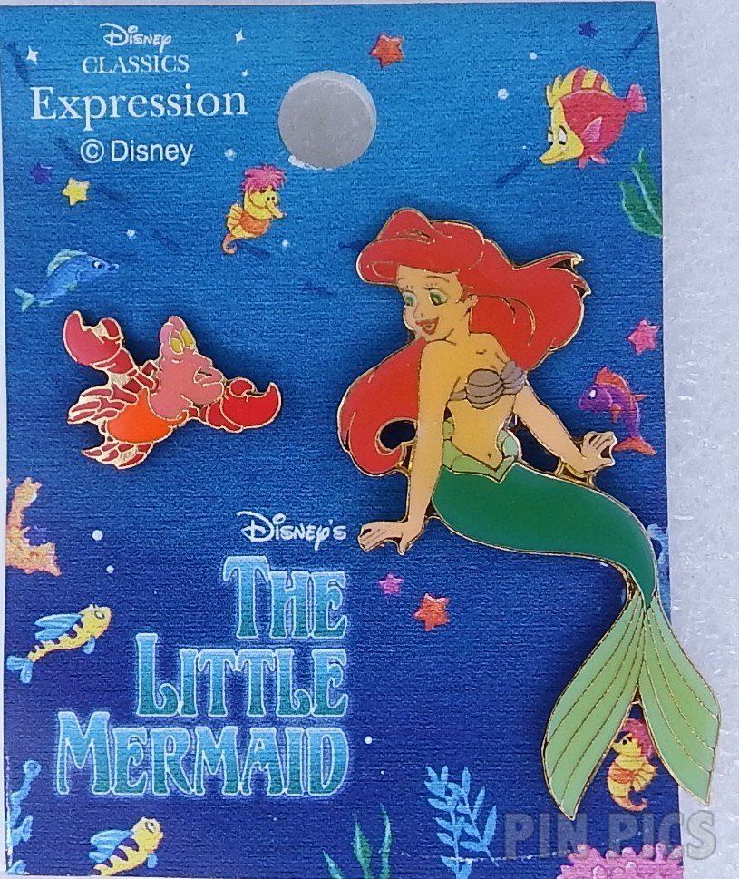 Japan - Ariel and Sebastian - Disney Classics Expression - Little Mermaid - Sony  pin collectible - Main Image 2