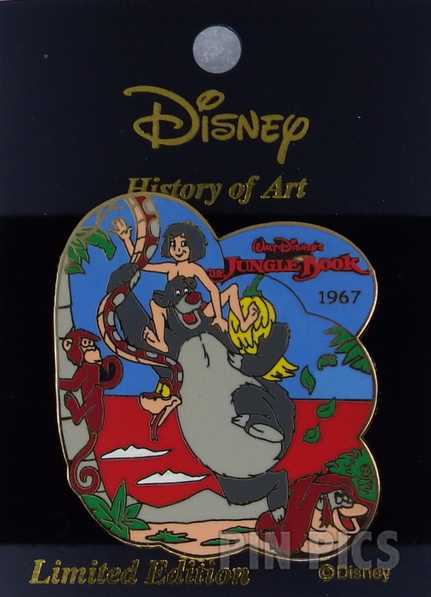 Japan - Baloo and Mowgli - Jungle Book 1967 - History of Art 2003  pin collectible - Main Image 3
