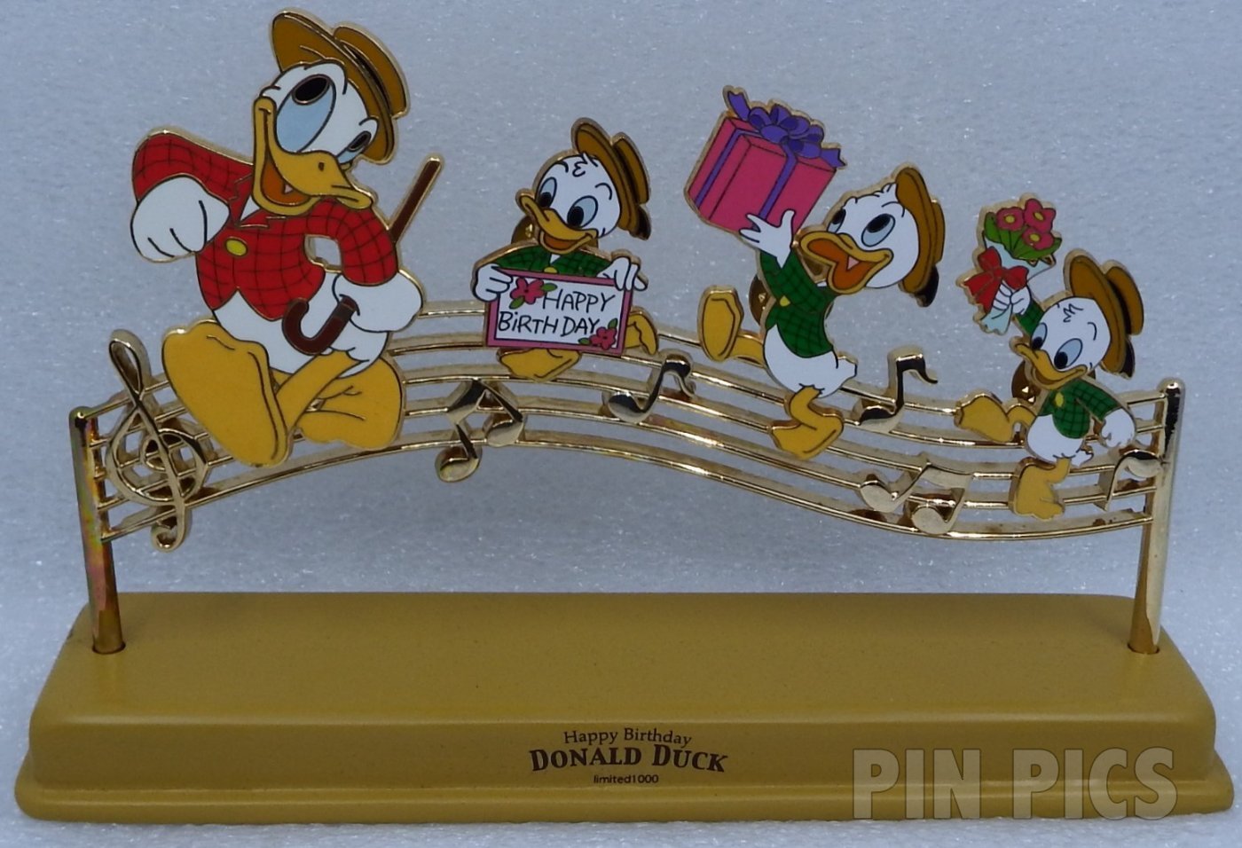 Japan - Happy Birthday Donald Duck Musical Stand Set - JDS  pin collectible - Main Image 3