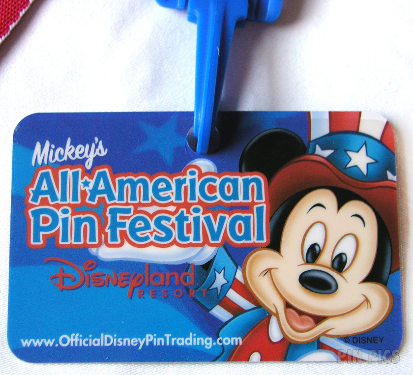 DLR - Lanyard and Card - Mickey’s All American Pin Festival Starter  pin collectible - Main Image 2