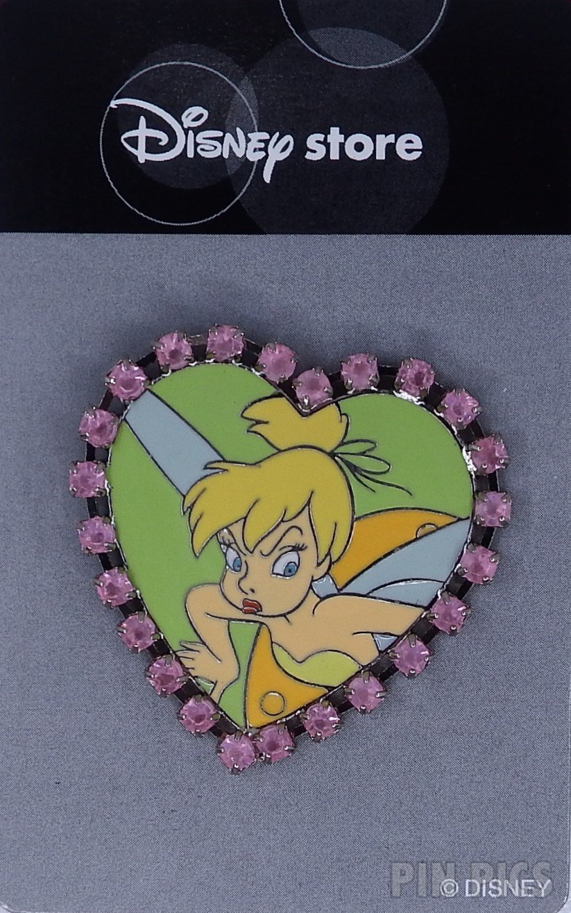 Japan - Tinker Bell - Jeweled Heart - JDS  pin collectible - Main Image 3