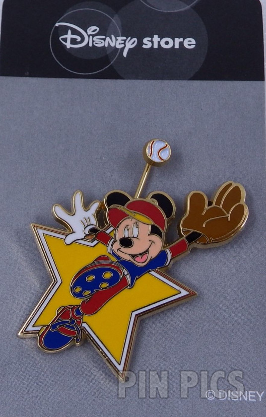 Japan - Mickey Mouse - Playing in the Outfield - Baseball - JDS  pin collectible - Main Image 3