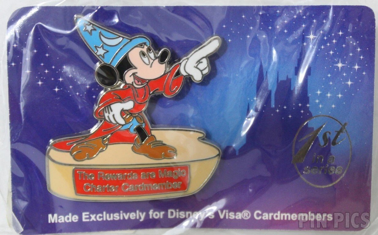 Sorcerer Mickey - Rewards are Magic Series - Charter Cardmember - Disney Visa Exclusive  pin collectible - Main Image 2