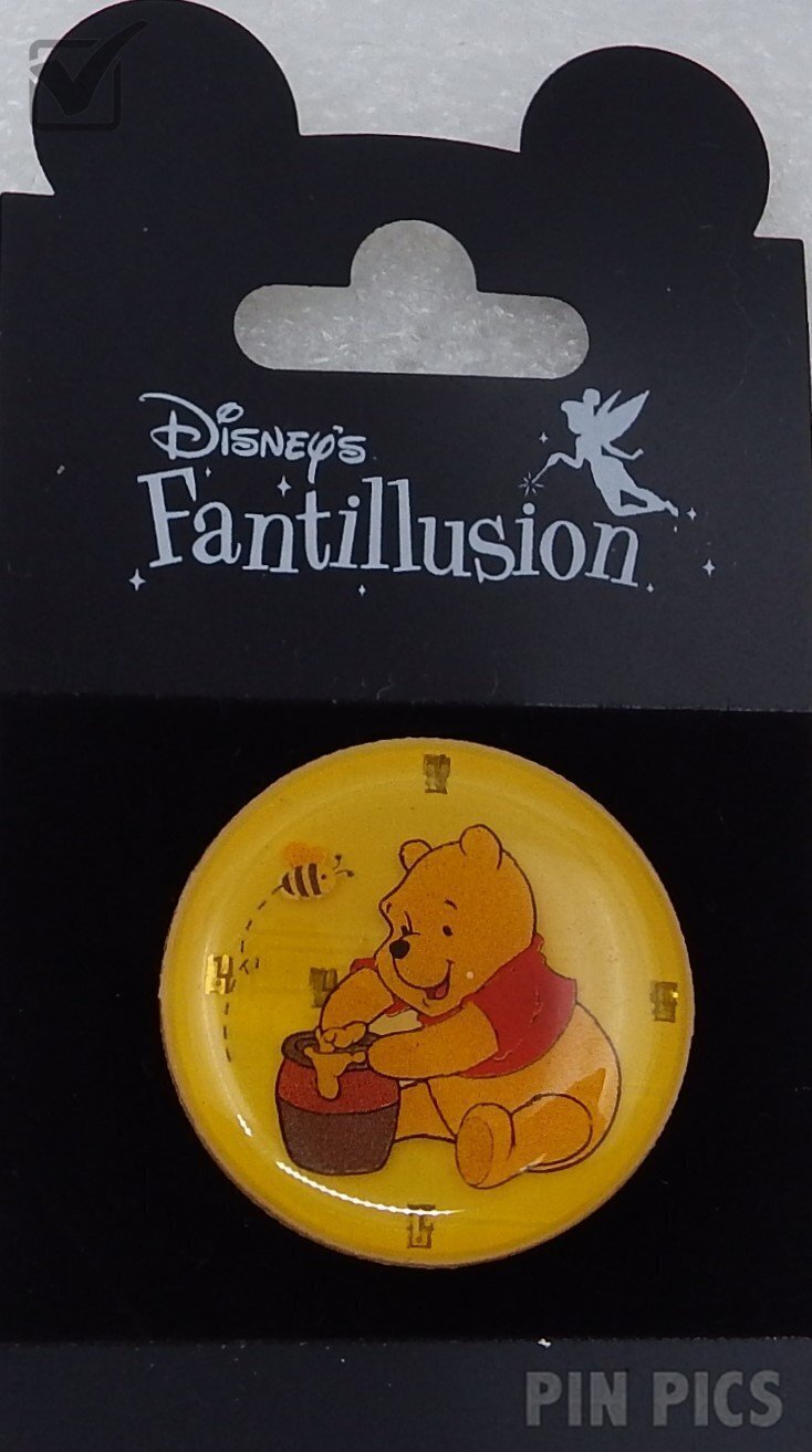 DLP - Winnie the Pooh and Hunny Pot - Fantillusion Flashing Pin  pin collectible - Main Image 3