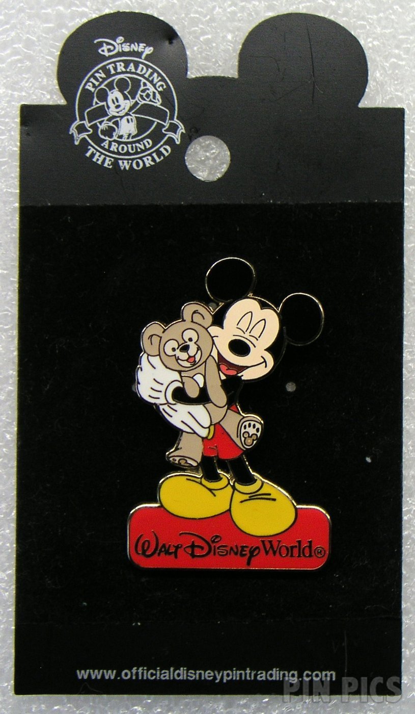 Mickey and Duffy - Walt Disney World - Holding a Teddy Bear  pin collectible - Main Image 3