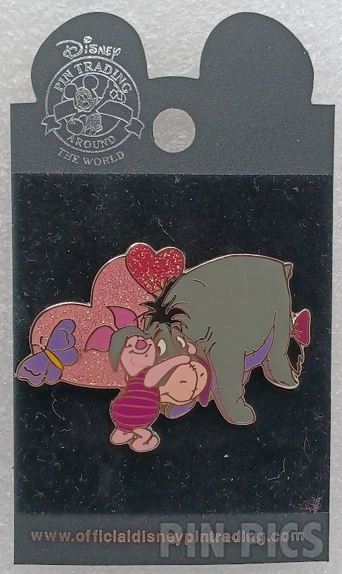 DLR - Eeyore and Piglet - Glitter Hearts  pin collectible - Main Image 3