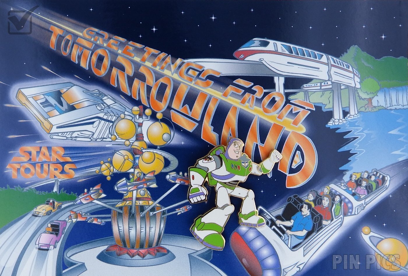 DLR - Buzz Lightyear - Tomorrowland - Mickey’s All American Pin Quest - 2003 Festival - 48th Anniversary  pin collectible - Main Image 3
