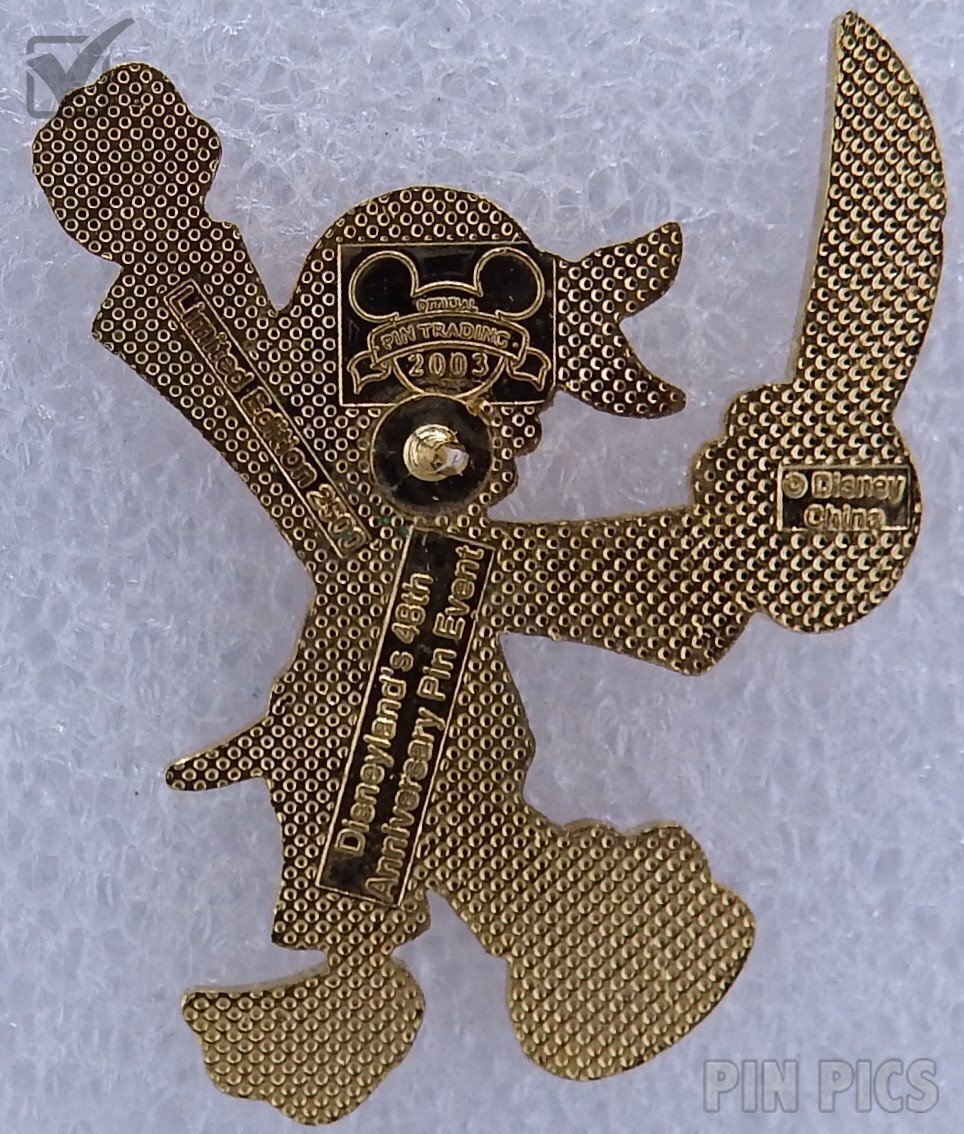 DLR - Pirate Donald - Mickey’s All American Pin Quest - 2003 Festival - 48th Anniversary  pin collectible - Main Image 2