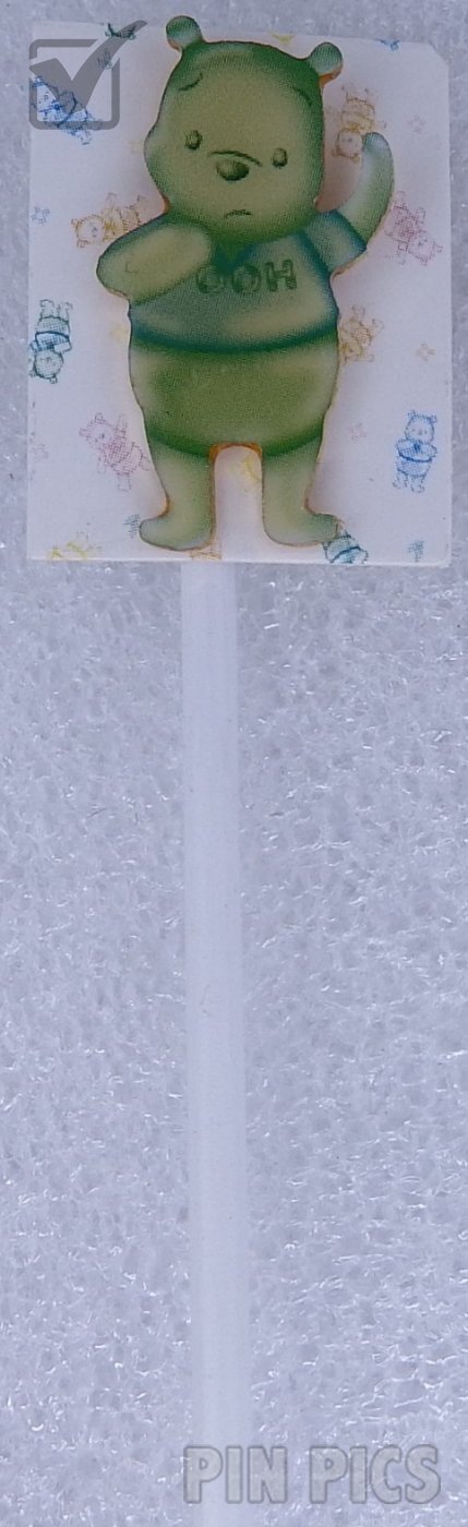 JDS - Pooh - Green - Candy Lollipop - From a 5 Pin Set  pin collectible - Main Image 3