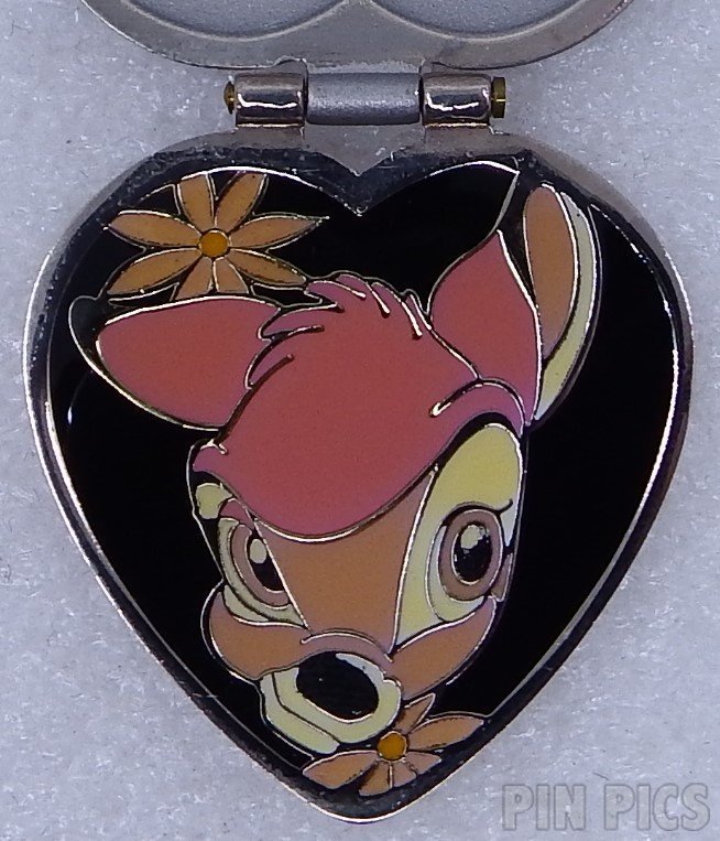 Japan - Bambi Locket - Hinged - Jeweled  pin collectible - Main Image 2