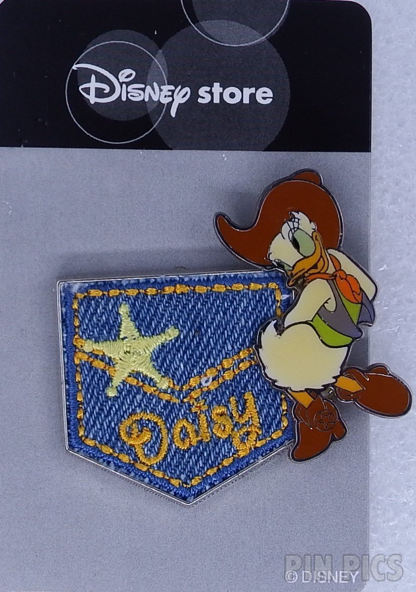 Japan - Daisy Duck - Cowgirl - Western Denim Pocket Name - JDS  pin collectible - Main Image 3