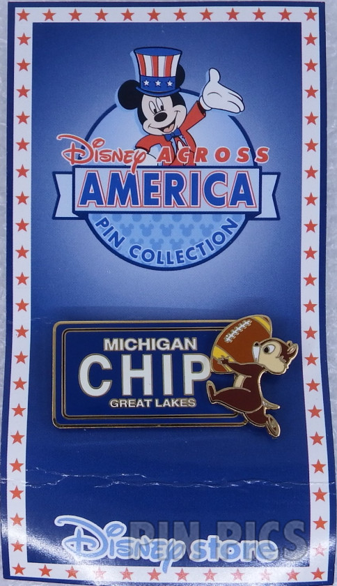 Japan - Chip - Chip and Dale - Michigan - Disney Across America - JDS  pin collectible - Main Image 3