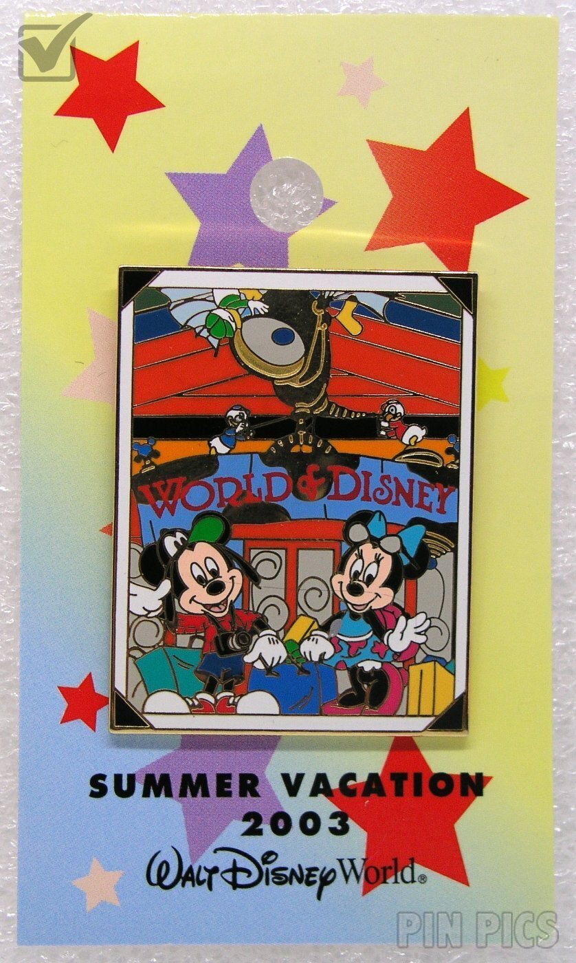 WDW - Mickey and Minnie - World of Disney Store - Summer Vacation 2003  pin collectible - Main Image 3