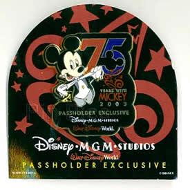 WDP - Mickey Standing with Hands on Hips - White Face and Shoes - Brooch