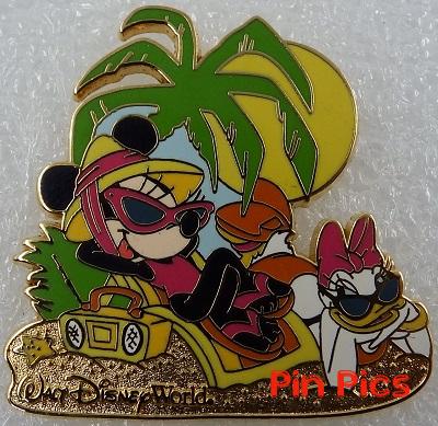 donald duck on a red skate board