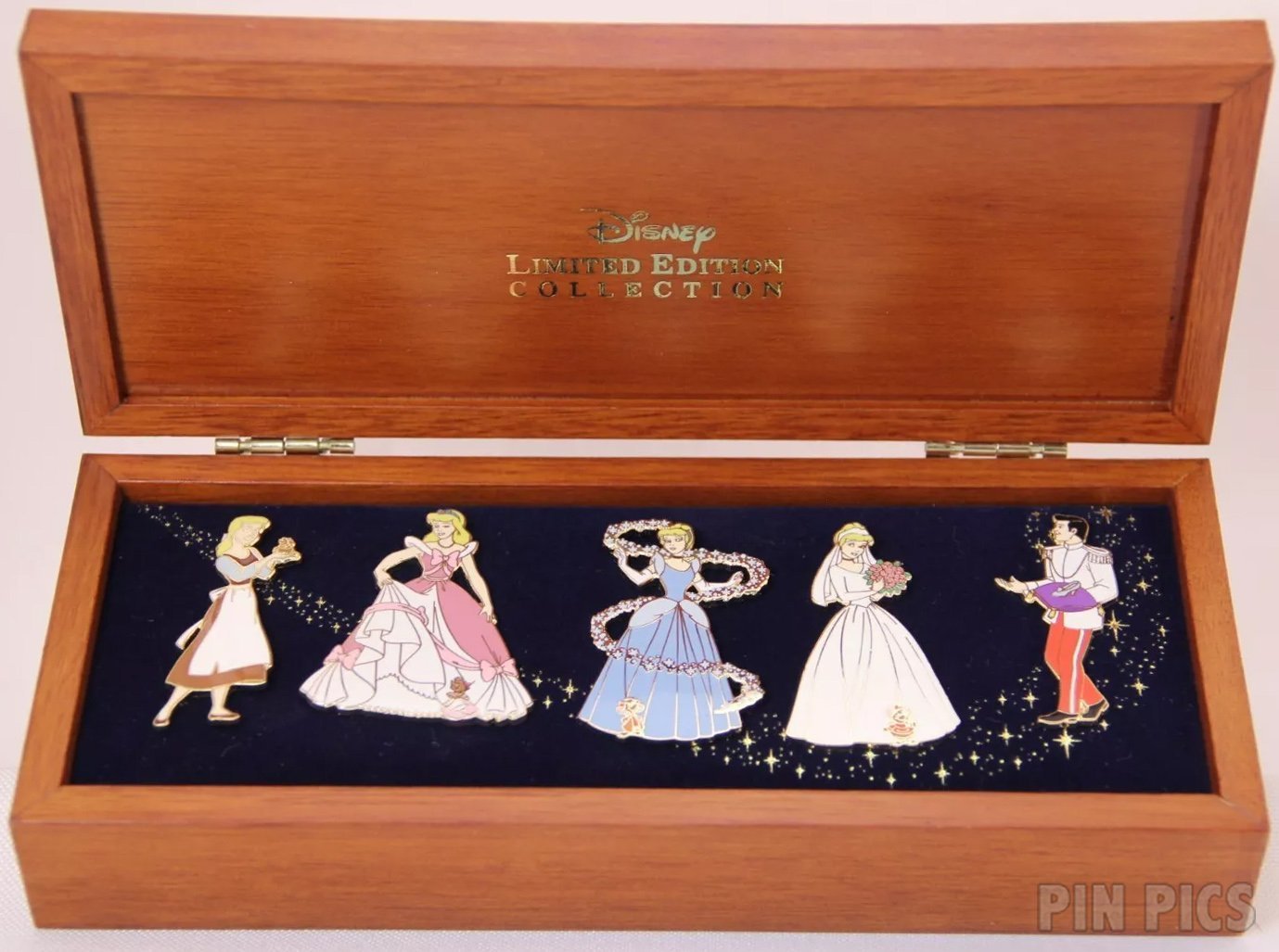 Cinderella’s Transformation Wood Box Set (5 Pins)  pin collectible - Main Image 2