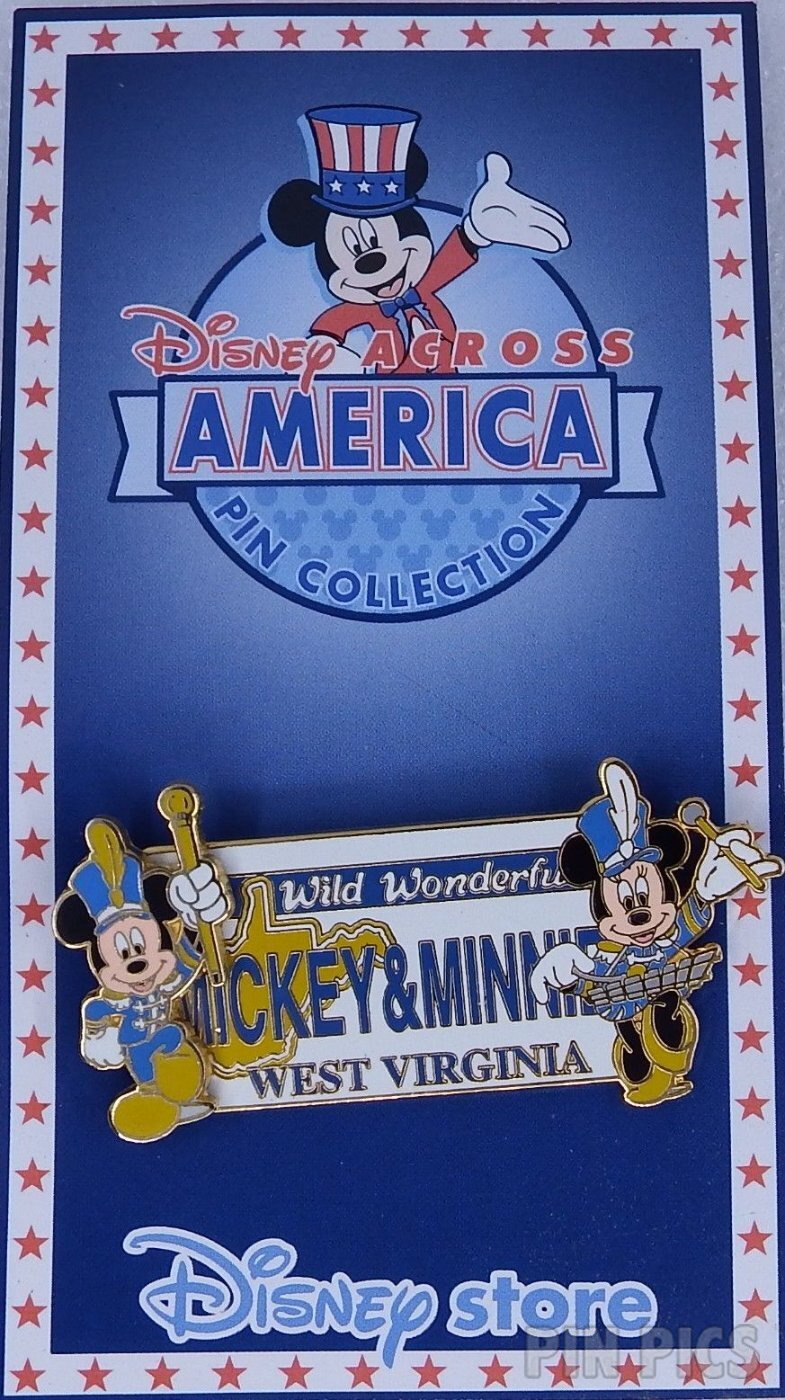 Japan - Mickey and Minnie Mouse - West Virginia - Disney Across America - JDS  pin collectible - Main Image 3