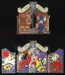 Boot Leg Pin ~ Mickey & Minnie Inside a Red Heart Coca-Cola Pin