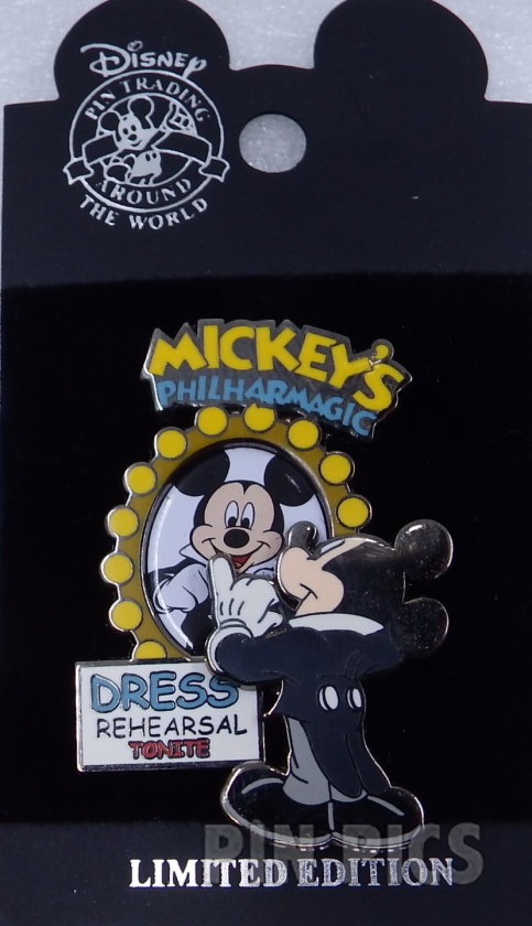 WDW - Mickey Mouse - Mickeys Philharmagic Dress Rehearsal Tonite  pin collectible - Main Image 3