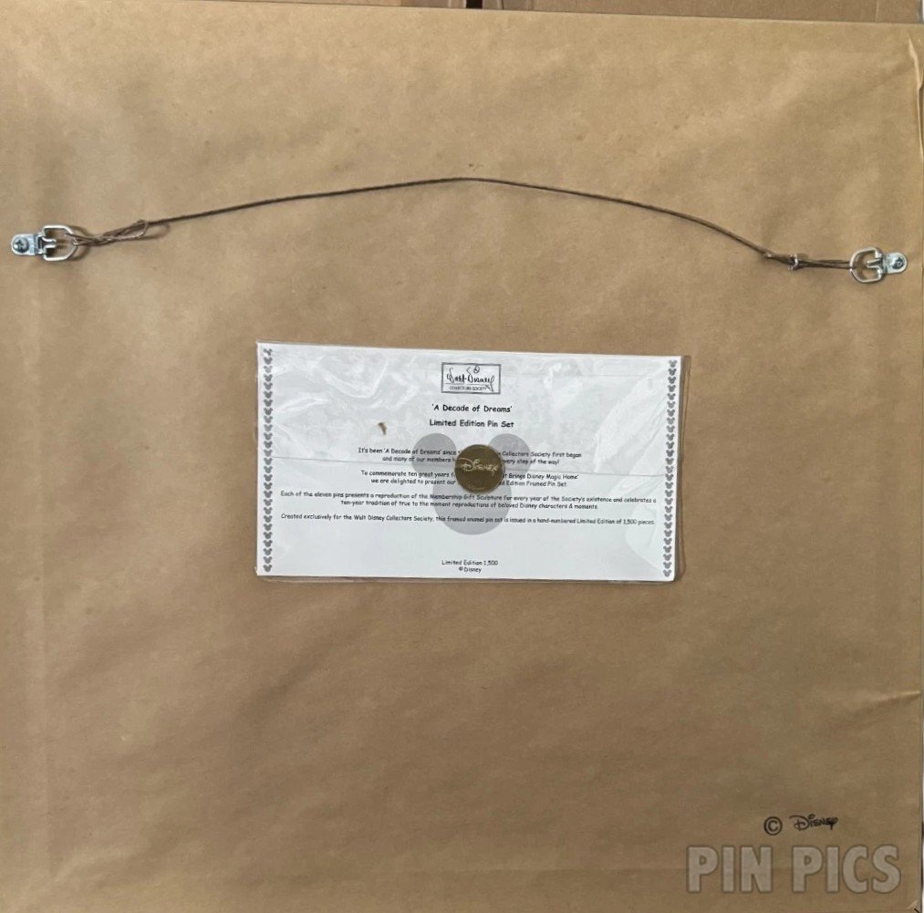 WDCC - Decade of Dreams - Walt Disney Collectors Society - Framed Set  pin collectible - Main Image 2