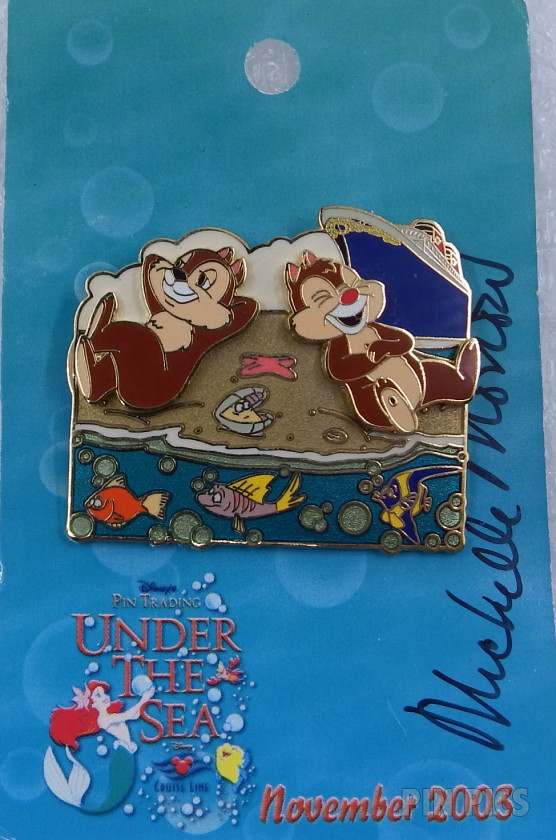 DCL - Chip and Dale at the Beach - Pin Trading Under The Sea  pin collectible - Main Image 3