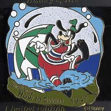 WDW - Goofy Through Time - Journey Through Time Pin Event 2003 - Framed Pin Set