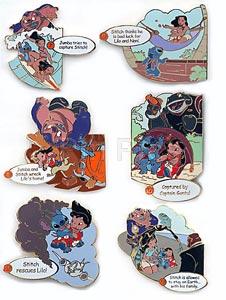 DA - Lilo and Stitch Christmas Holiday pin set #2 (Holiday Present)