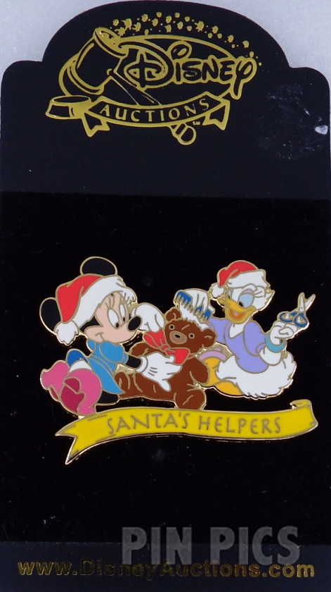 Auctions - Minnie and Daisy - Santa’s Helpers - Brown Teddy Bear  pin collectible - Main Image 3