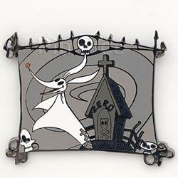 Lesotho stamp pin-Goofy on motorcycle with mail bag