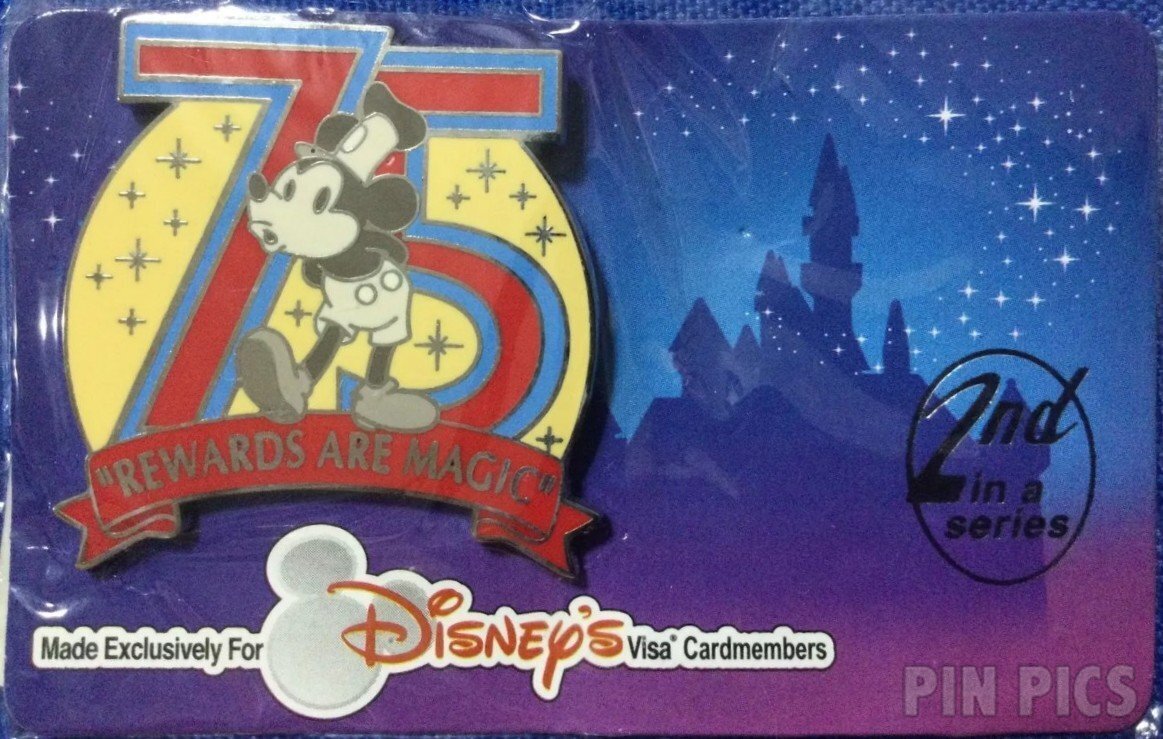 Steamboat Willie 75th Anniversary - Rewards are Magic Series - Disney Visa Exclusive - Enamal pin collectible - Main Image 2