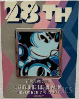 WDW - Mickey - Blue Portrait - Festival of the Masters 2003  pin collectible - Main Image 2