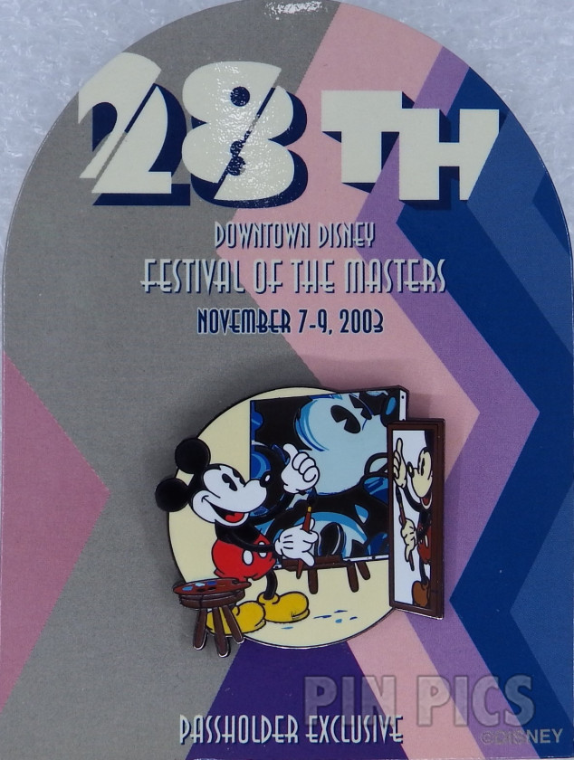 WDW - Mickey Mouse - Self Portrait - Festival of the Masters 2003 - Annual Passholders  pin collectible - Main Image 3