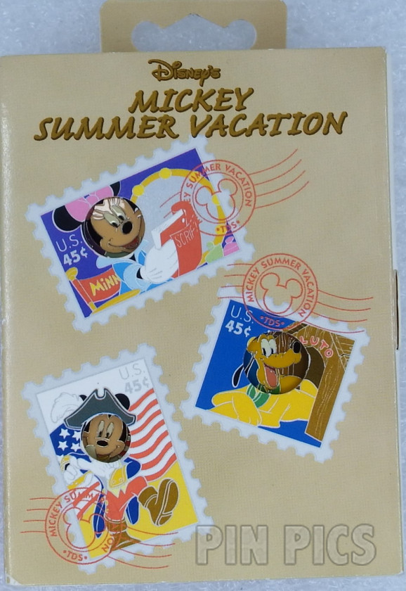 Japan - Mickey, Minnie and Pluto - Mickey Summer Vacation Set - JDS  pin collectible - Main Image 2
