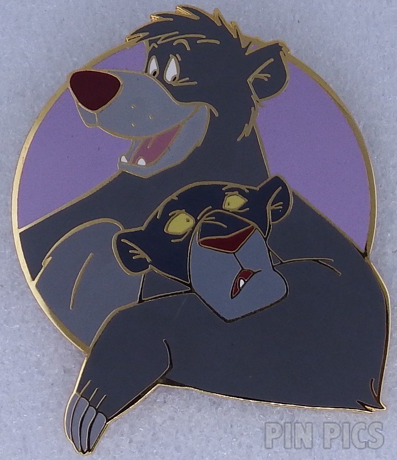 Eeyore and Pooh Hugging Pewter Pin