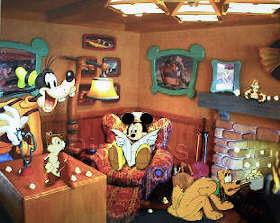 Mickey Mouse - Small - Classic Pose - White Face - Brown Shoes - Tail Between Legs