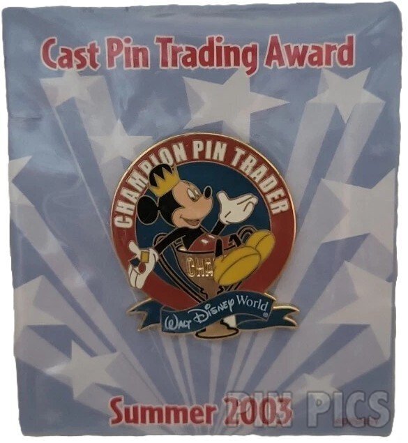 WDW - Mickey Mouse - Champion Pin Trader Award - Summer 2003 - Cast  pin collectible - Main Image 2