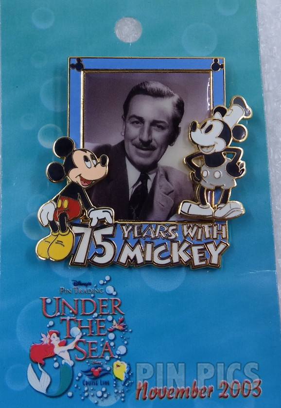 DCL - Walt Disney, Mickey Mouse, Steamboat Willie - Pin Trading Under The Sea Event - 75 Years  pin collectible - Main Image 3