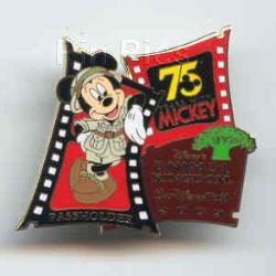 Lavender Crystal Mickey Head Outline Brooch