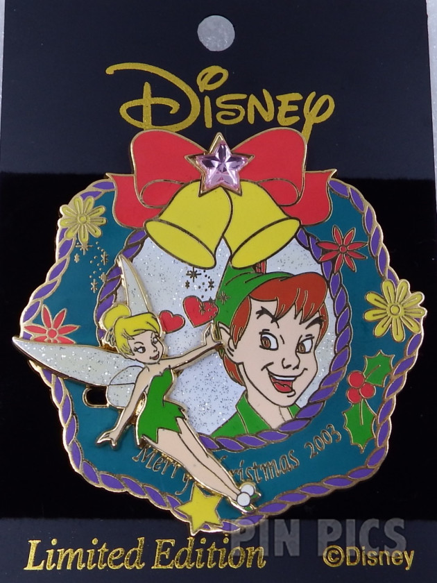 Japan - Peter Pan and Tinker Bell - Christmas Wreath - Christmas 2003  pin collectible - Main Image 3