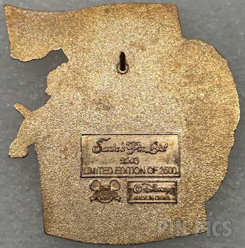 WDW - Cruella de Vil and Dalmatian Puppy Spot - Naughty - Candy Cane - Santa’s Pin List 2003 - 101 Dalmatians  pin collectible - Main Image 2