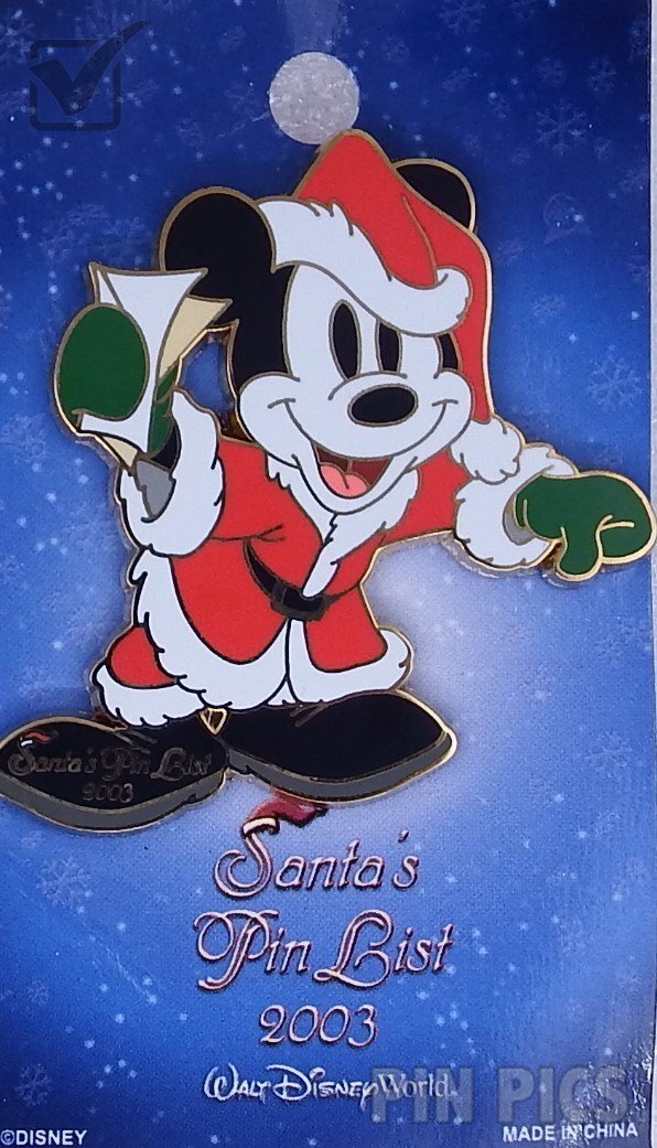 WDW - Mickey Mouse - Santas Pin List 2003  pin collectible - Main Image 3